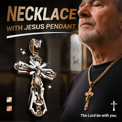 ✨🔥 BUY 2 - GET 1 FREE! ⏳ Saint Jesus Blessed Pendant - Elegant Stainless Steel Design, Symbol of Faith and Protection, Ideal for Gifts 📿✨