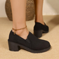 Women‘s Chunky Heel Slip-On Shoes