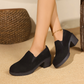 Women‘s Chunky Heel Slip-On Shoes