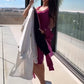 Elegant Slim-Fit Set - Crop Top & Body-Hugging Dress