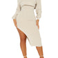 Elegant Slim-Fit Set - Crop Top & Body-Hugging Dress