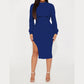 Elegant Slim-Fit Set - Crop Top & Body-Hugging Dress
